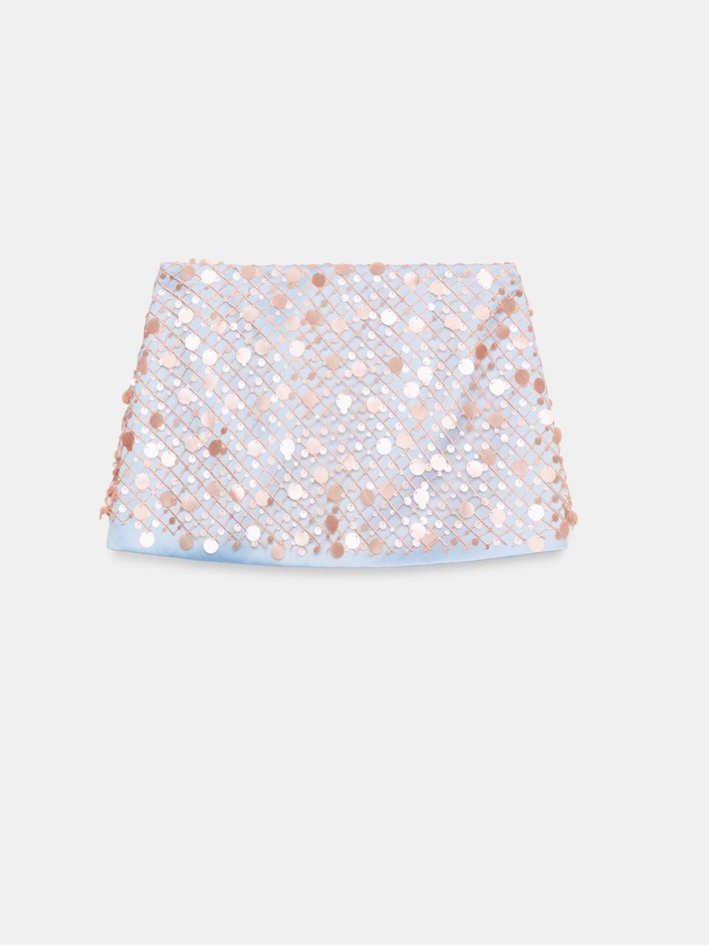 ZARA SEQUIN MINI SKIRT - Picture 6 of 7